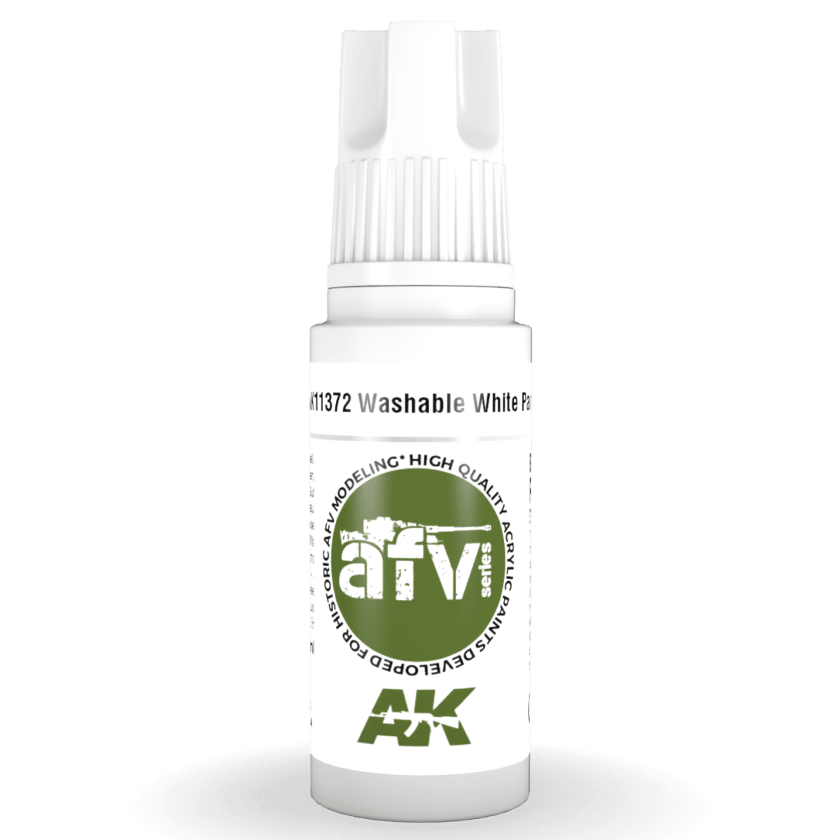 AK Interactive 3rd Generation acrylic paint Washable White Paint 17ml dropper bottle