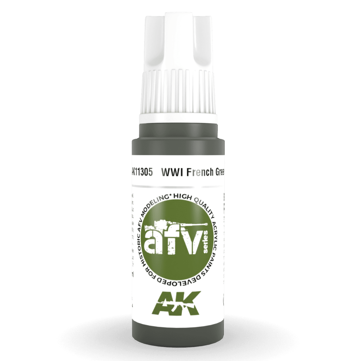 AK Interactive 3rd Generation acrylic paint WWI French Brown 17ml dropper bottle