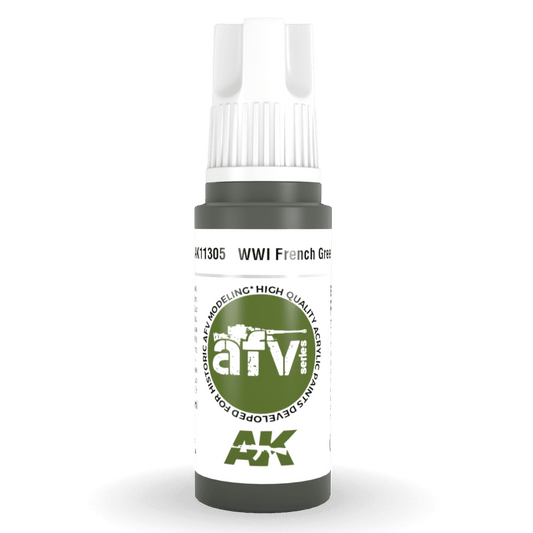 AK Interactive 3rd Generation acrylic paint WWI French Brown 17ml dropper bottle