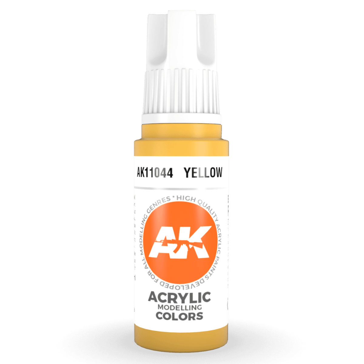 AK Interactive 3rd Generation acrylic paint Yellow 17ml dropper bottle