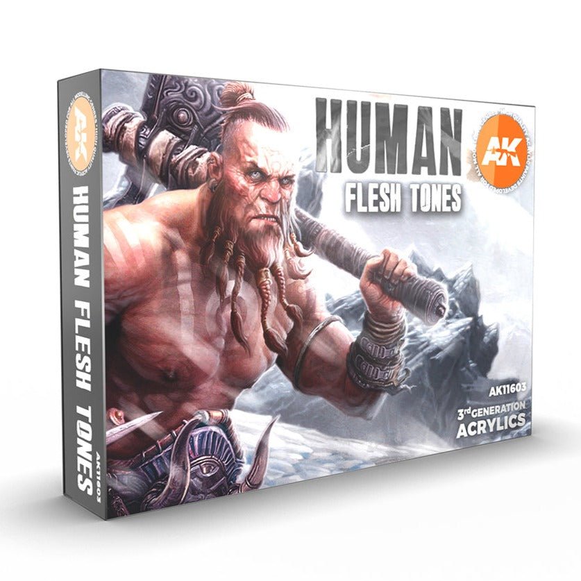 AK Interactive 3rd Generation acrylic paint set s Human Flesh Tones Set