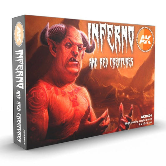 AK Interactive 3rd Generation acrylic paint set s Inferno & Red Creatures Set