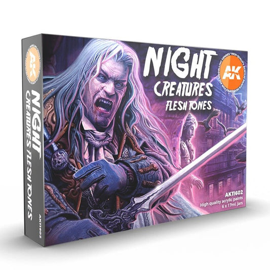 AK Interactive 3rd Generation acrylic paint set s Night Creatures Flesh Tones Set