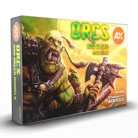 AK Interactive 3rd Generation acrylic paint set s Orcs & Green Creatures Set