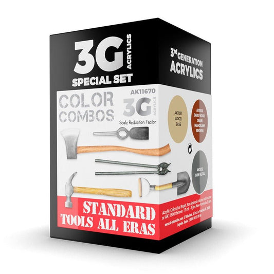 AK Interactive 3rd Generation acrylic paint set Standard Tools All Eras Combo