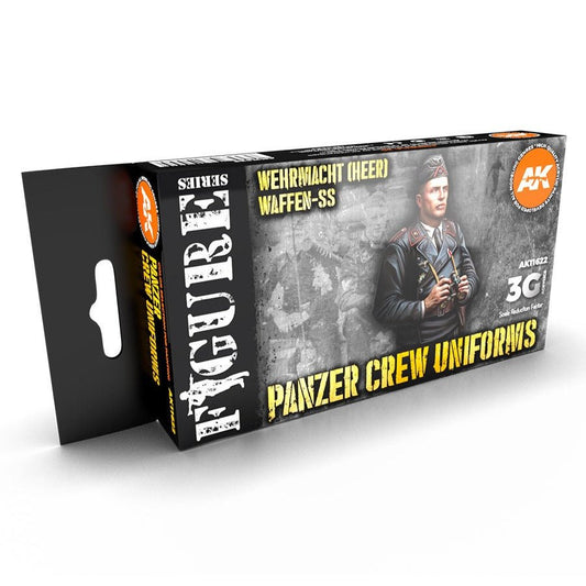 AK Interactive 3rd Generation acrylic paint set Panzer Crew Black Uniforms Set