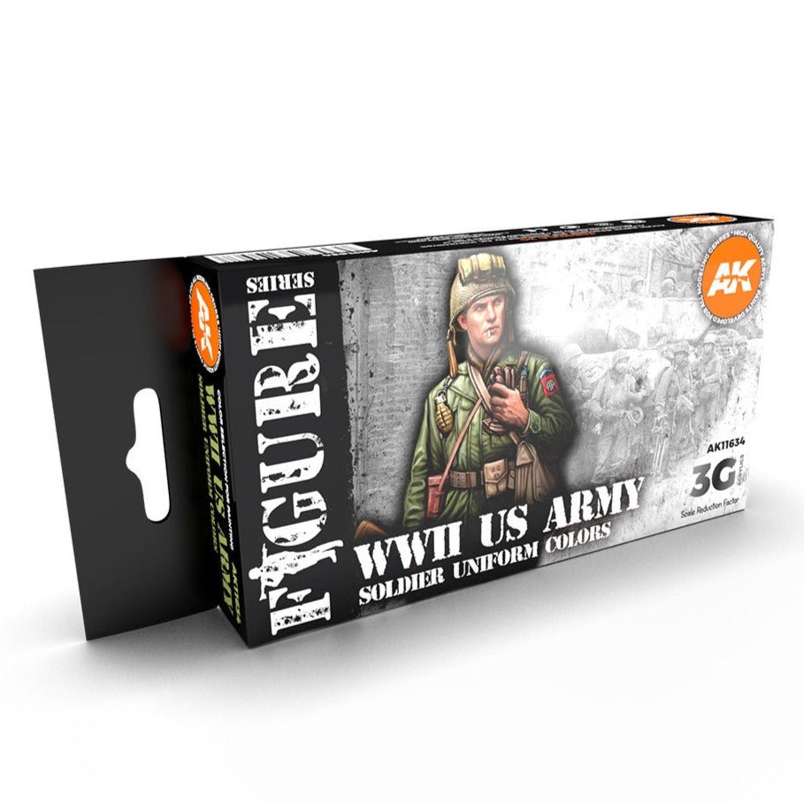 AK Interactive 3rd Generation acrylic paint set WWII US Army Soldier Uniform Colors