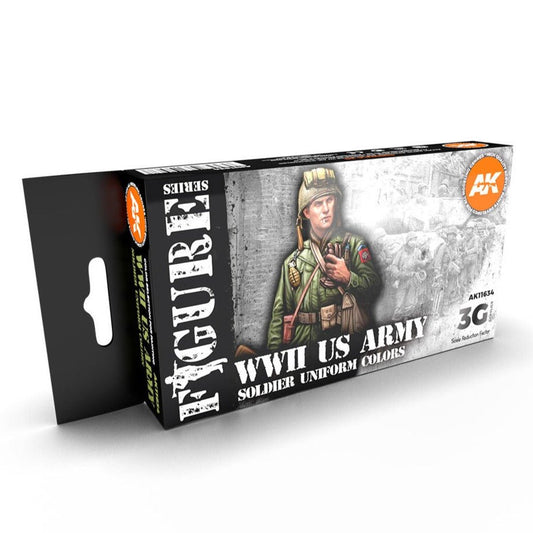 AK Interactive 3rd Generation acrylic paint set WWII US Army Soldier Uniform Colors