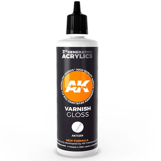 AK Interactive 3rd Generation acrylic paint Gloss Varnish 17ml dropper bottle