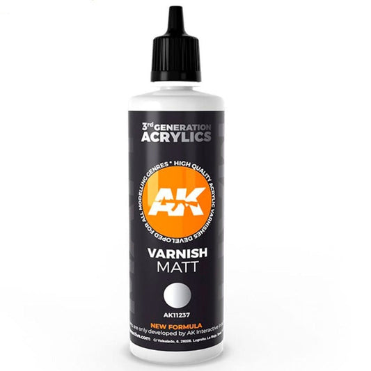 AK Interactive 3rd Generation acrylic paint Matt Varnish 17ml dropper bottle