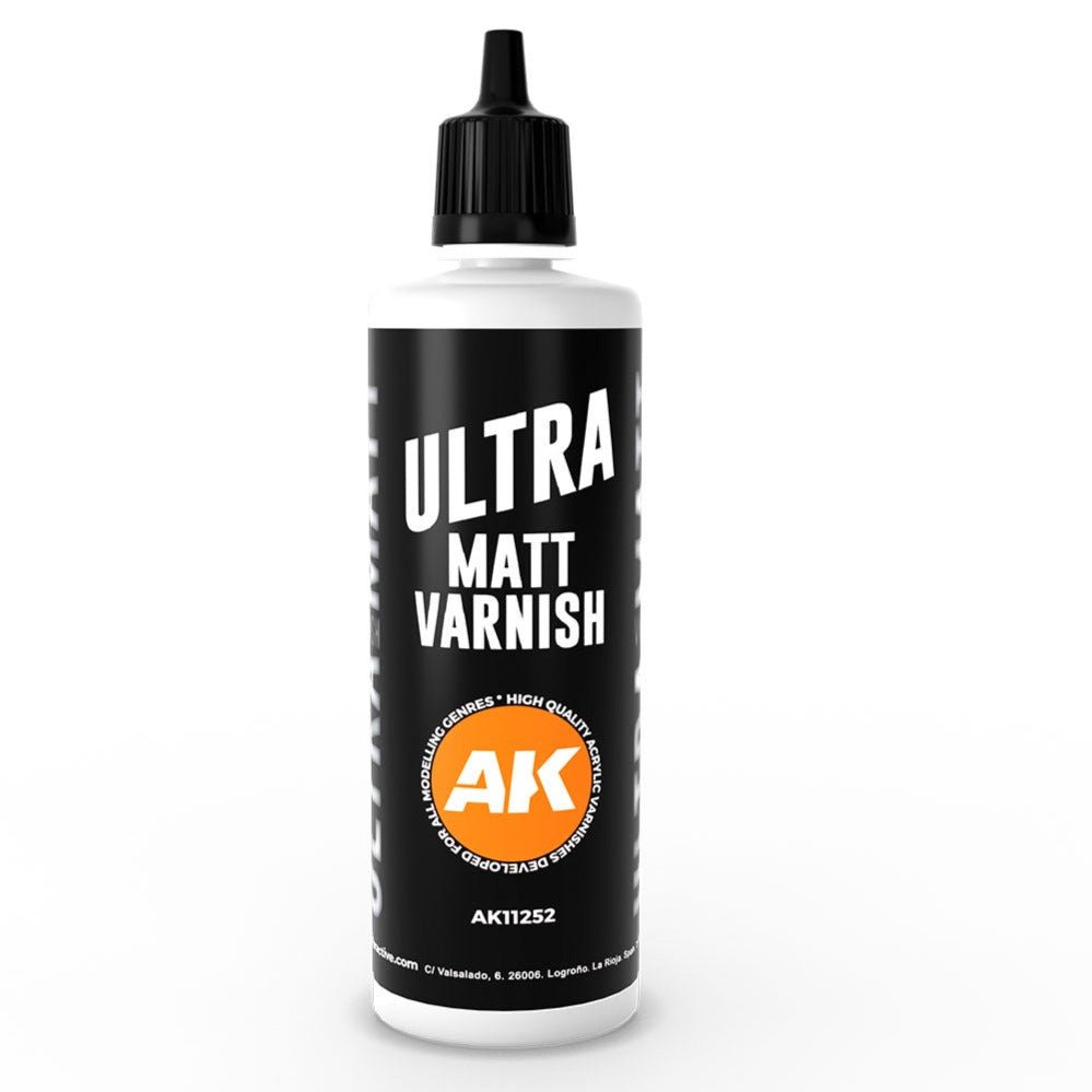 AK Interactive 3rd Generation acrylic paint Ultra Matt Varnish 17ml dropper bottle
