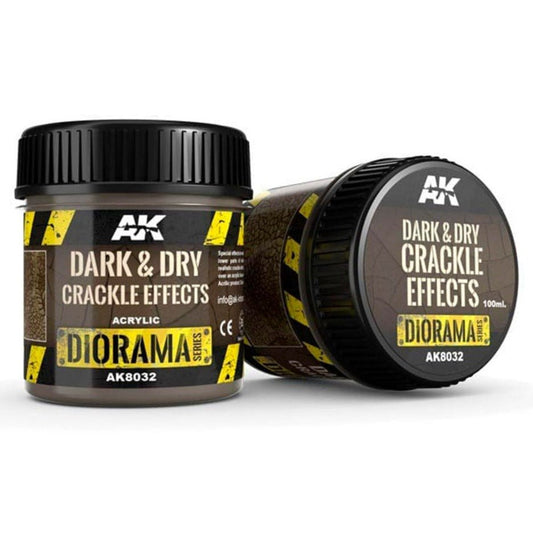 AK Interactive Dark & Dry Crackle Effects weathering product for scale models
