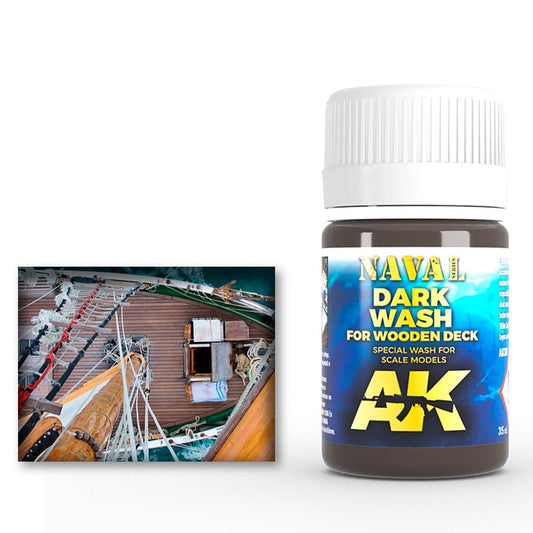 AK Interactive Dark Wash for Wood Decks weathering product for scale models