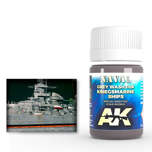 AK Interactive Grey Wash for Kriegsmarine Ships weathering product for scale models