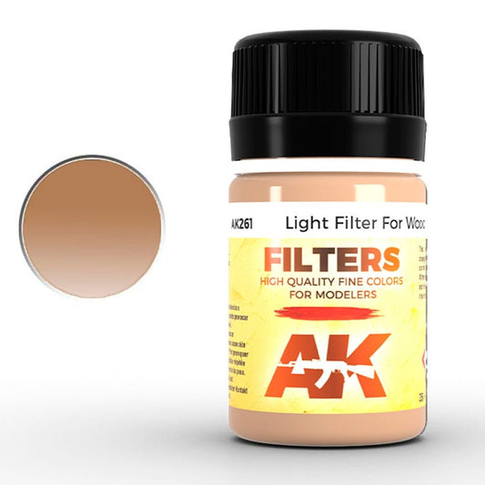 AK Interactive Light Filter for Wood / Ocher for Sand weathering product for scale models