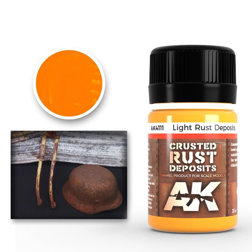 AK Interactive Light Rust Deposit weathering product for scale models