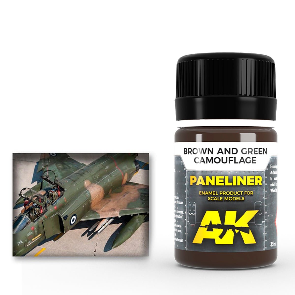 AK Interactive Paneliner for Brown and Green Camouflage weathering product for scale models