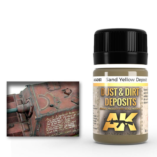 AK Interactive Sand Yellow Deposit weathering product for scale models