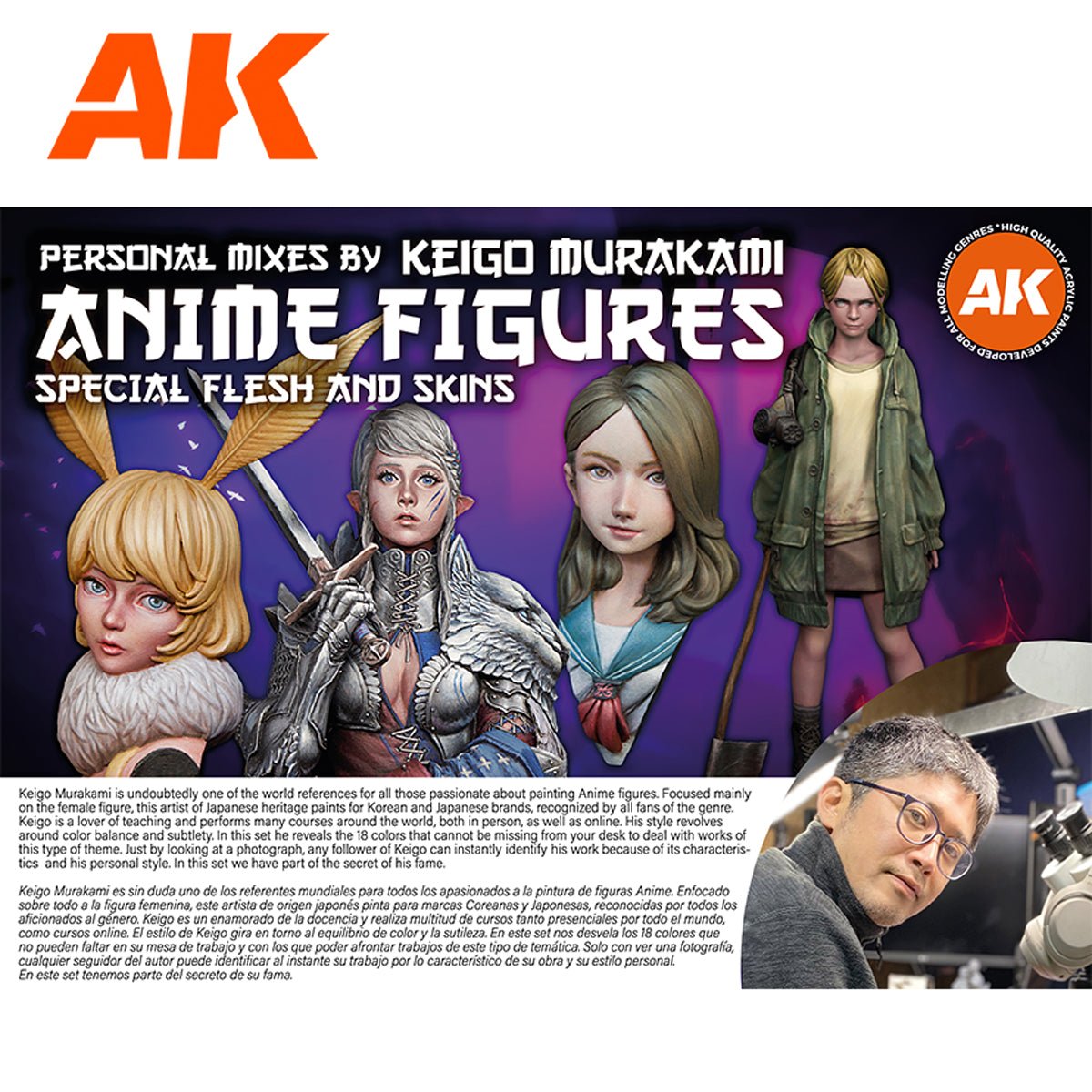 AK Interactive Signature Set - Anime Figures - Special Flesh & Skins by Keigo Murakami AK11765 - Loaded Dice