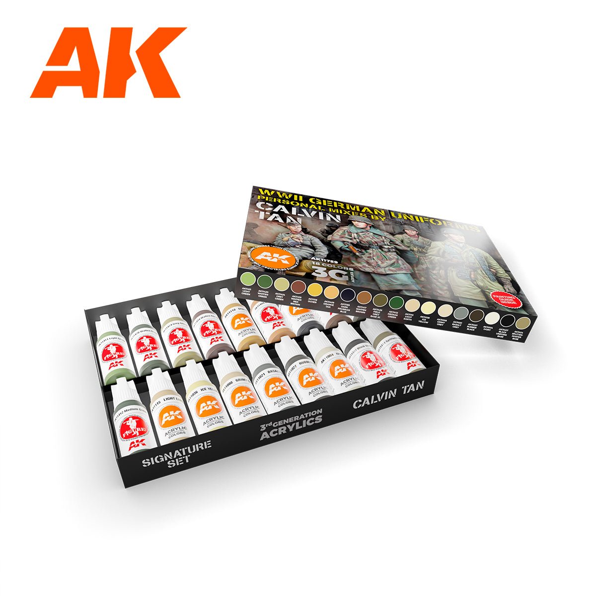 AK Interactive Signature Set - WWII German Uniforms by Calvin Tan AK11759 - Loaded Dice