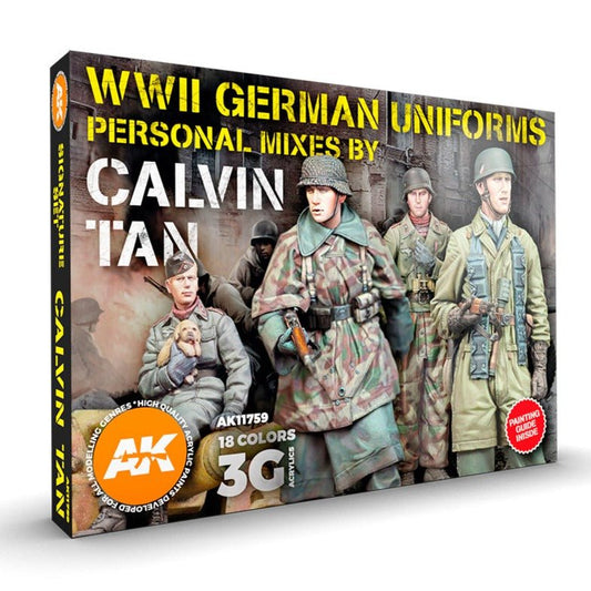 AK Interactive 3rd Generation acrylic paint set Signature Set - WWII German Uniforms by Calvin Tan