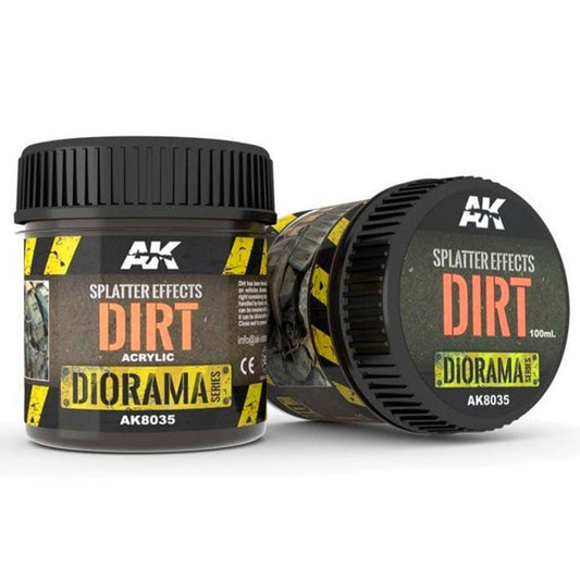 AK Interactive Splatter Effects Dirt weathering product for scale models