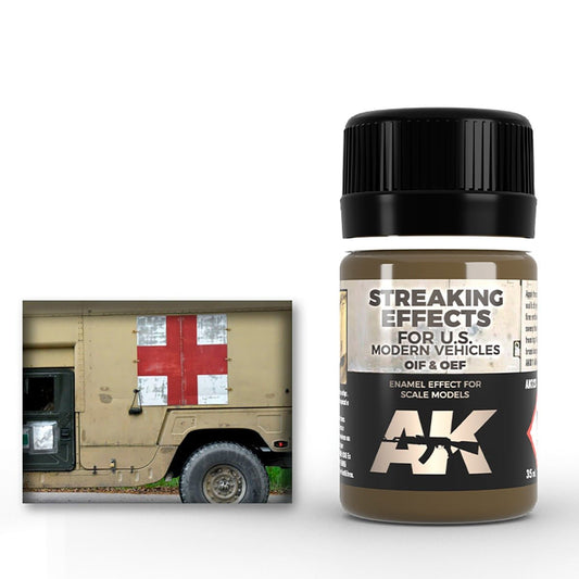 AK Interactive Streaking Effects for OIF & OEF - US Vehicles weathering product for scale models