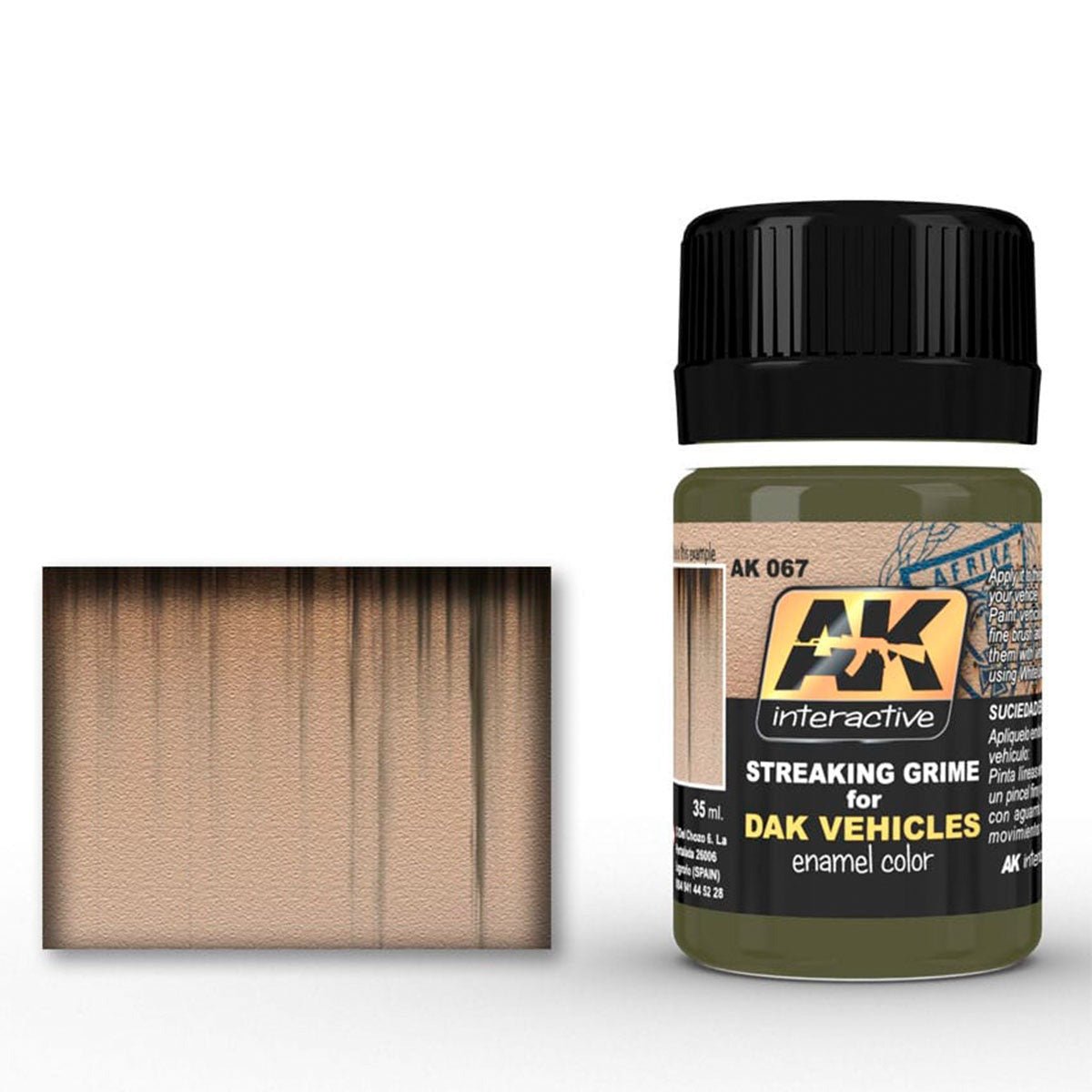AK Interactive Streaking Grime for Afrika Korps Vehicles weathering product for scale models
