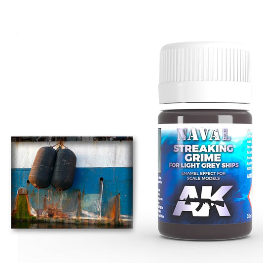AK Interactive Streaking Grime for Light Grey Ships weathering product for scale models