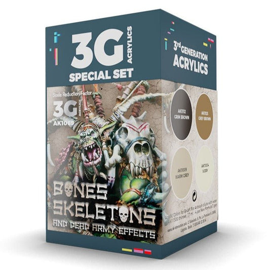 AK Interactive Wargame Color Set: Bones and Skeletons