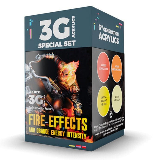 AK Interactive Wargame Color Set: Fire Effects weathering set for scale models