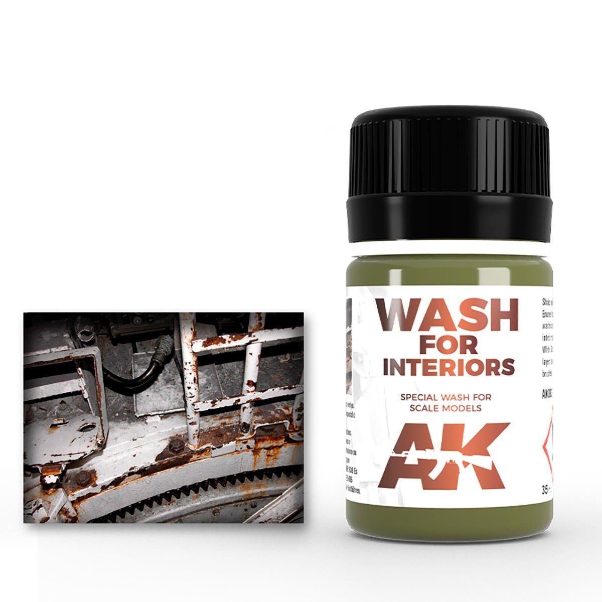 AK Interactive Wash for Interiors weathering product for scale models