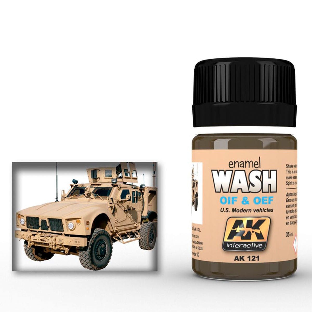 AK Interactive Wash for OIF & OEF - US Vehicles weathering product for scale models