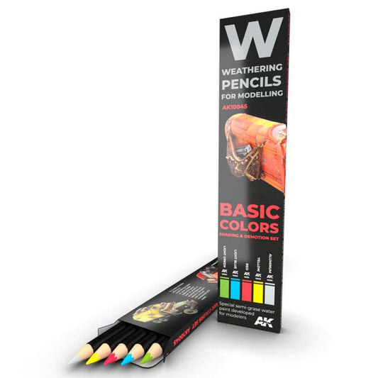 AK Interactive weathering watercolour pencil s Set - Basic