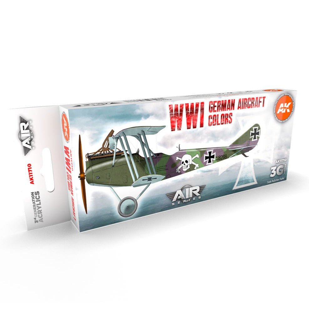 AK Interactive 3rd Generation acrylic paint set WWI German Aircraft Colors Set