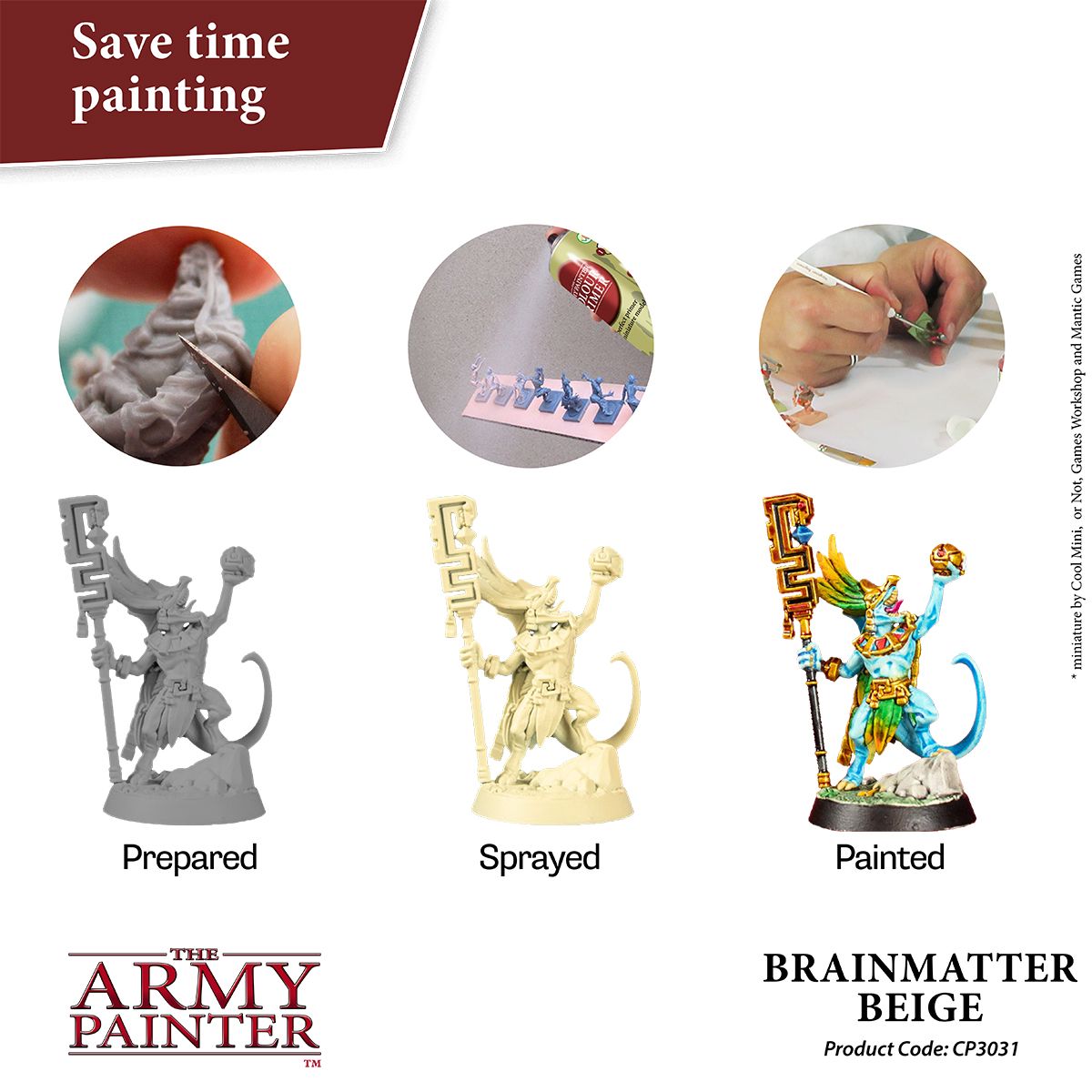 Army Painter Colour Primer - Brainmatter Beige (400ml) - Loaded Dice