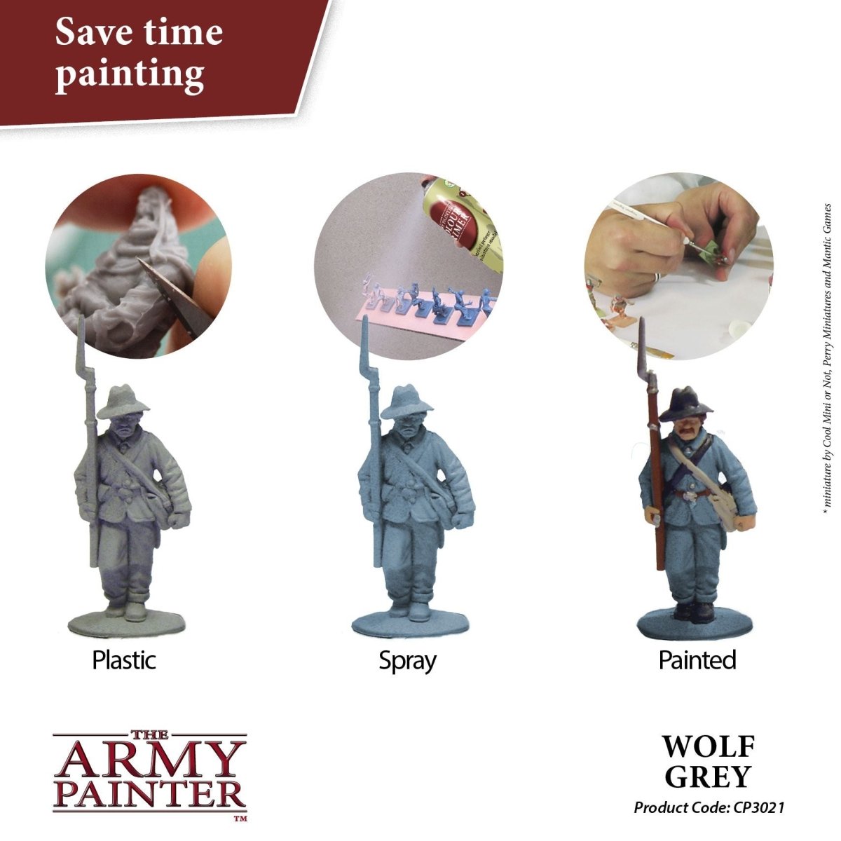 Army Painter Colour Primer - Wolf Grey (400ml) - Loaded Dice