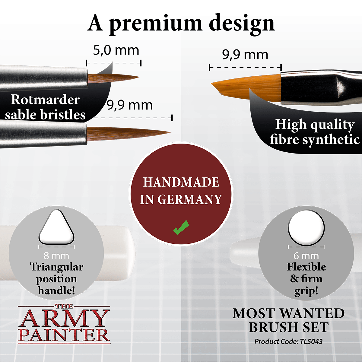 Army Painter Most Wanted Brush Set - Loaded Dice