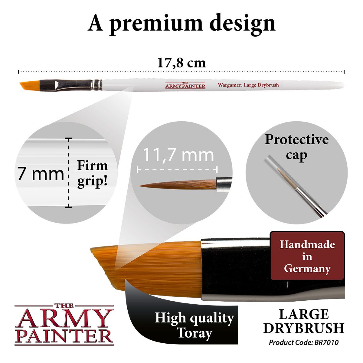 Army Painter Wargamer Brush - Large Drybrush - Loaded Dice