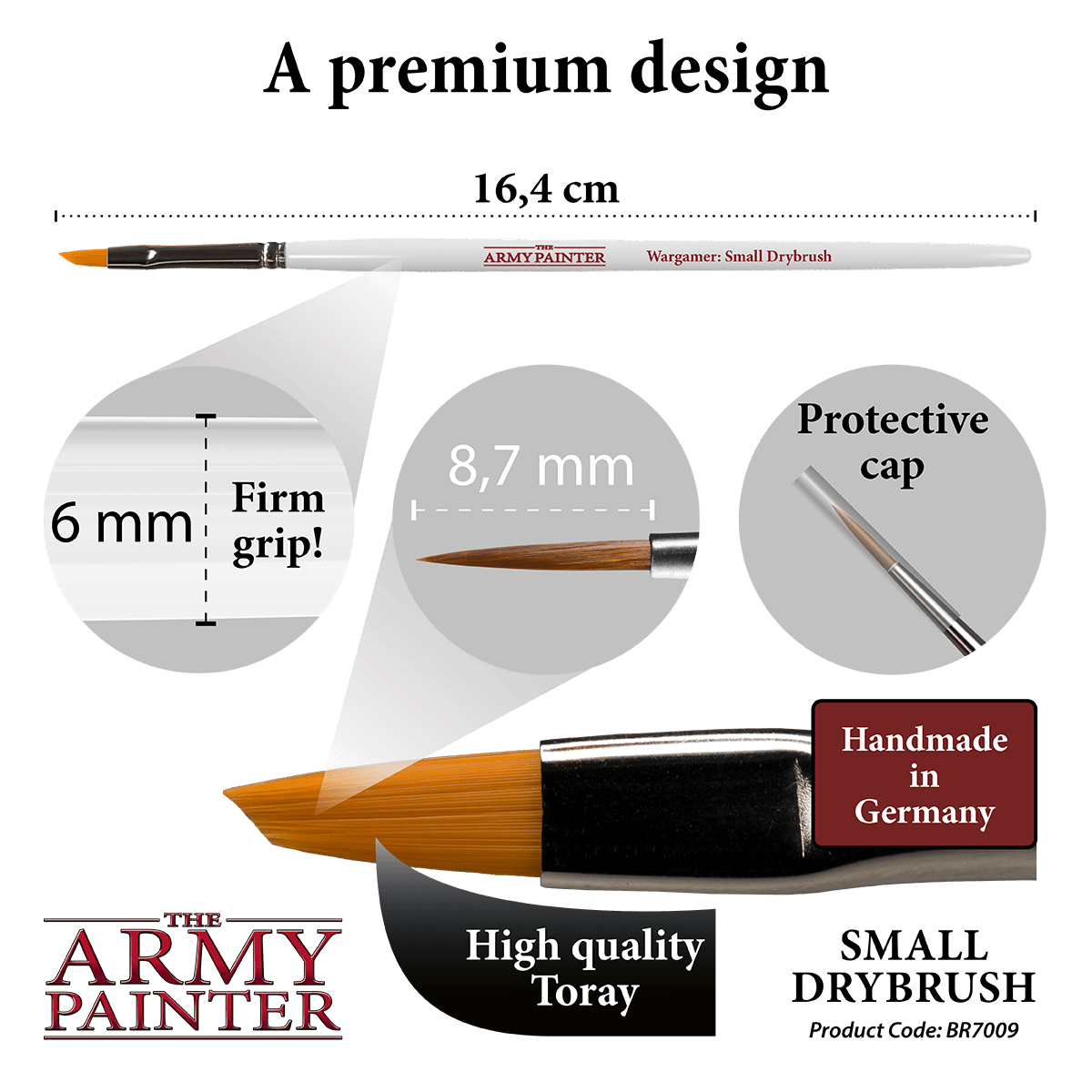 Army Painter Wargamer Brush - Small Drybrush - Loaded Dice