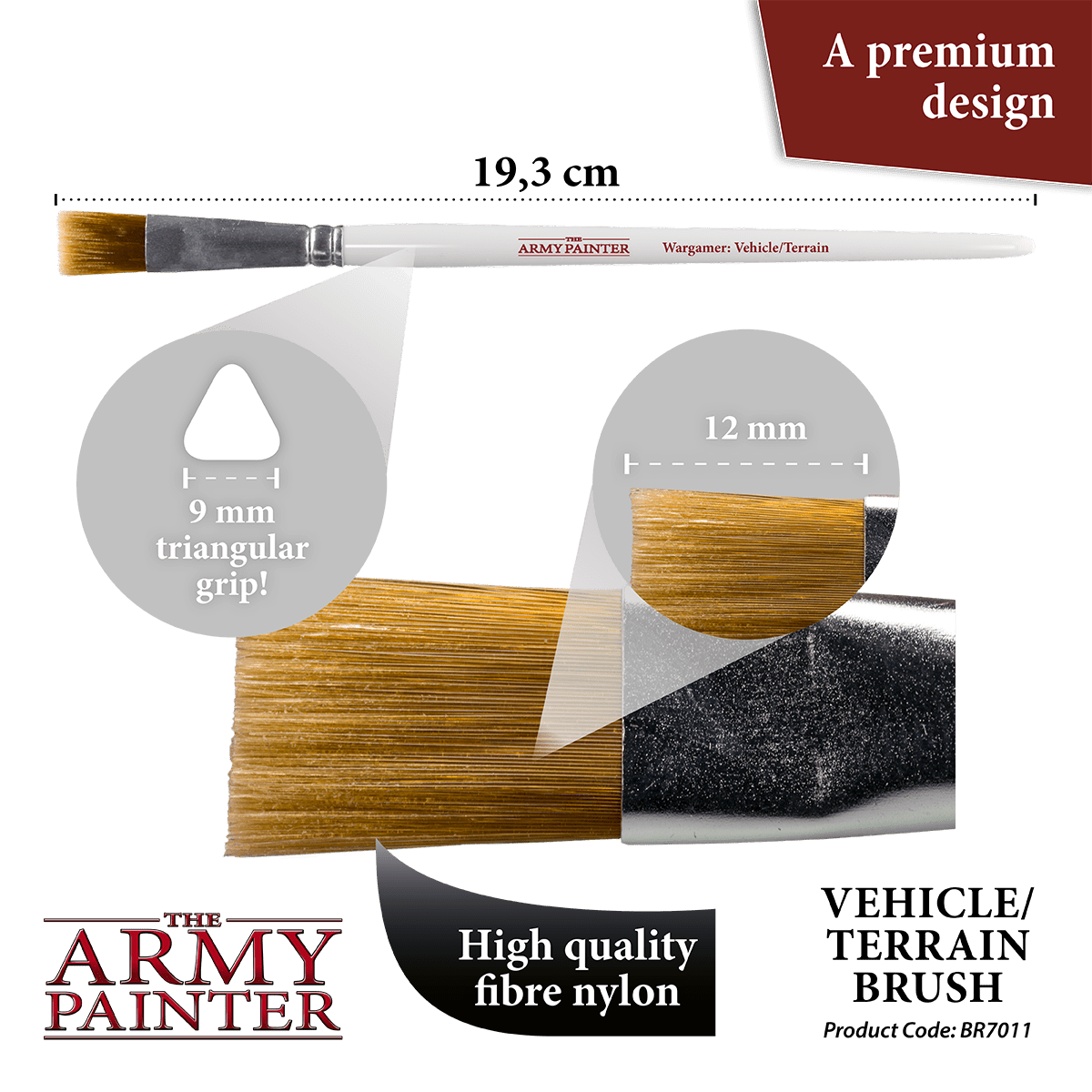 Army Painter Wargamer Brush - Vehicle/Terrain - Loaded Dice