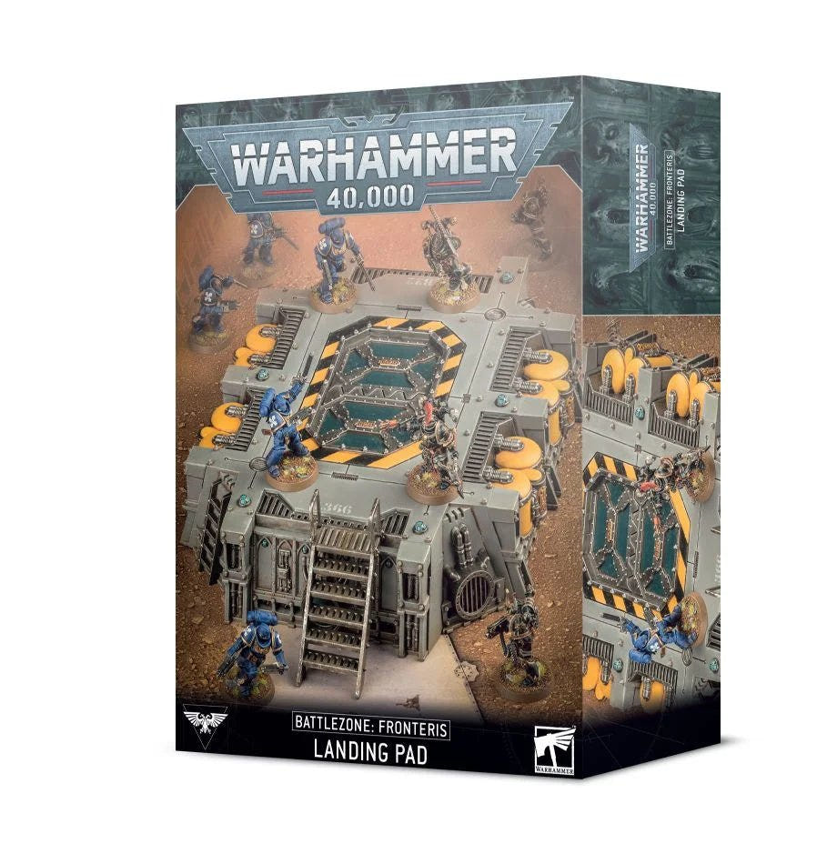 Games Workshop Warhammer 40,000 Battlezone Fronteris Landing Pad box, front