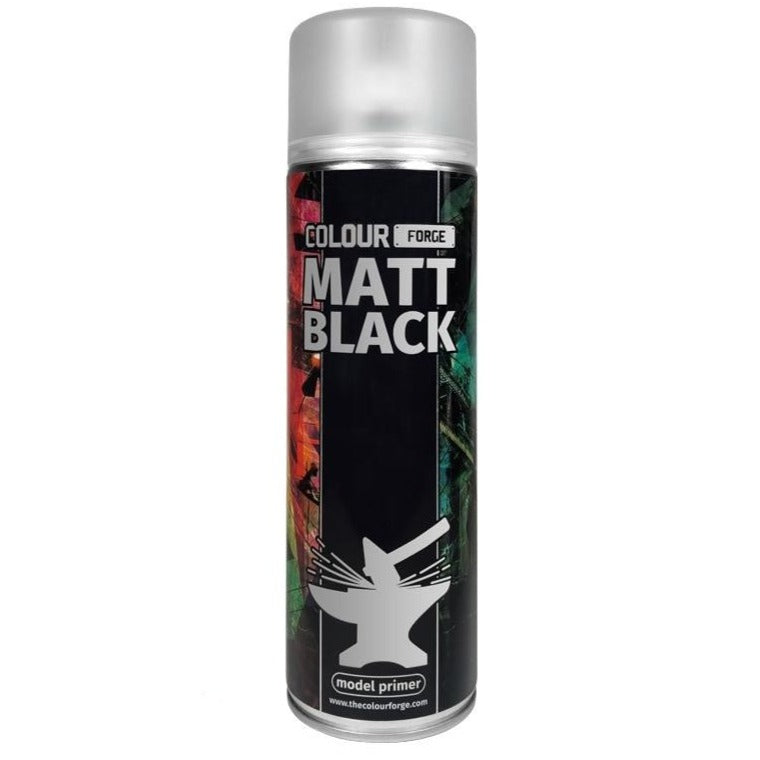 Colour Forge Matt Black Spray Paint (500ml) - Loaded Dice