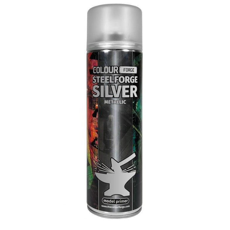 Colour Forge Steelforge Silver Spray Paint (500ml) - Loaded Dice