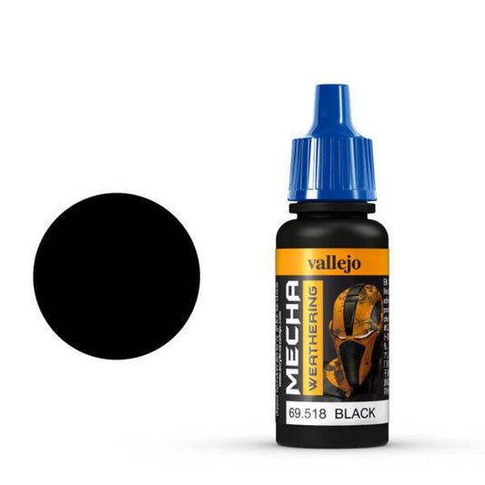 Vallejo Mecha Color Mecha Color - Black Wash satin airbrush paint dropper bottle