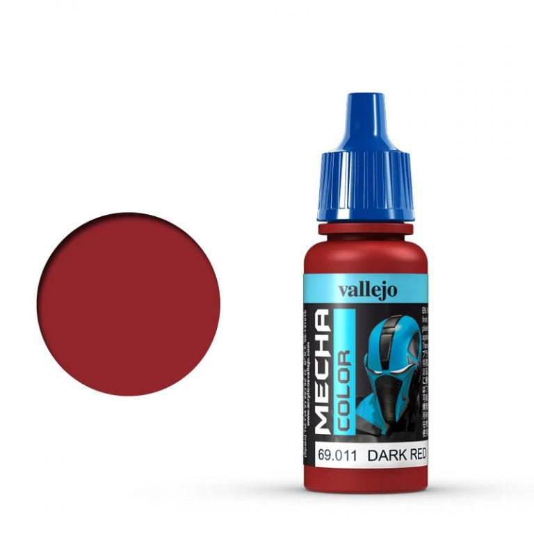 Vallejo Mecha Color Mecha Color - Dark Red satin airbrush paint dropper bottle
