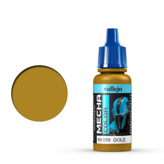 Vallejo Mecha Color Mecha Color - Gold satin airbrush paint dropper bottle