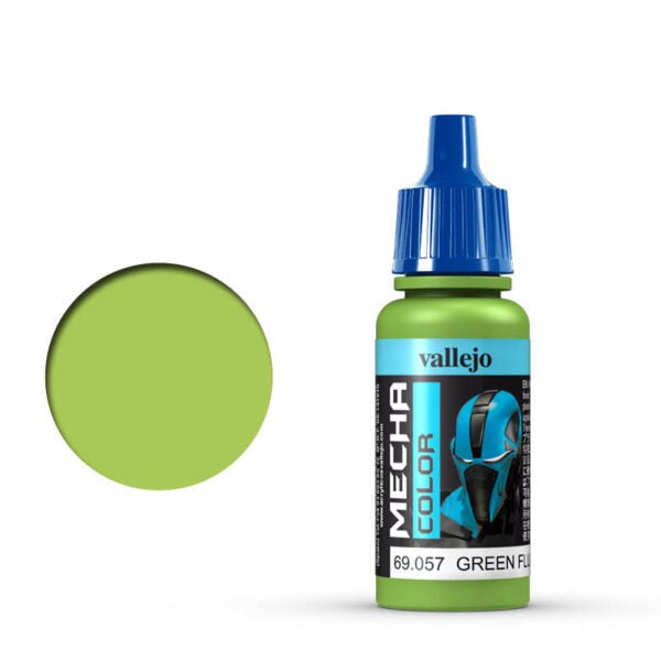Vallejo Mecha Color Mecha Color - Green Fluorescent satin airbrush paint dropper bottle