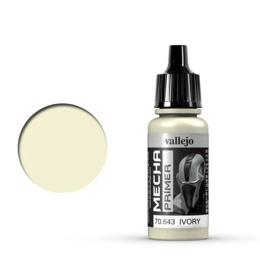 Vallejo Mecha Color Mecha Color - Ivory Primer satin airbrush paint dropper bottle