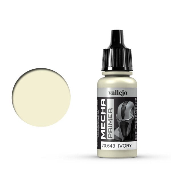 Vallejo Mecha Color Mecha Color - Ivory Primer satin airbrush paint dropper bottle